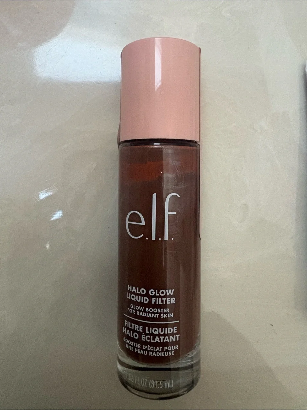 e.l.f. Halo Glow Liquid Filter — Peach Cap, Warm Brown Shade
